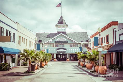 Newport Beach Balboa Main Street Vintage Picture Photograph By Paul