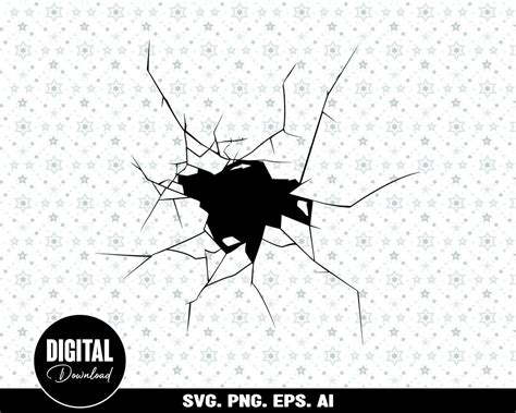 Cracked Wall Svg Cracked Svg Broken Wall Svg Svg Png Crack