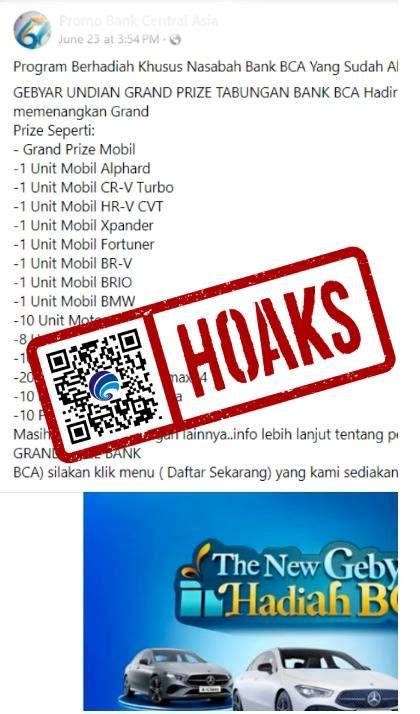 Infopublik Cek Fakta Formulir Pendaftaran Gebyar Undian Bca