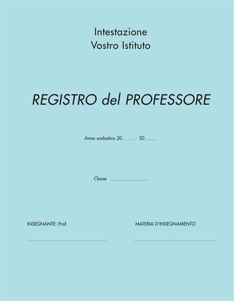 Pdf Registro Del Professore Registro Del Professore