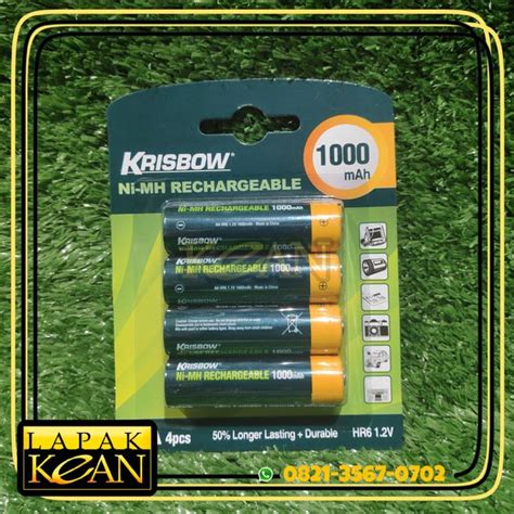 Jual Baterai Isi Ulang Rechargeable Krisbow AA A2 1000 MAh Di Lapak