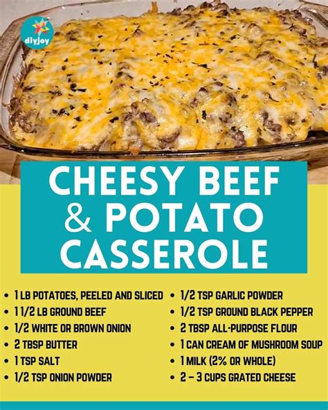 Cheesy Beef and Potato Casserole Recipe