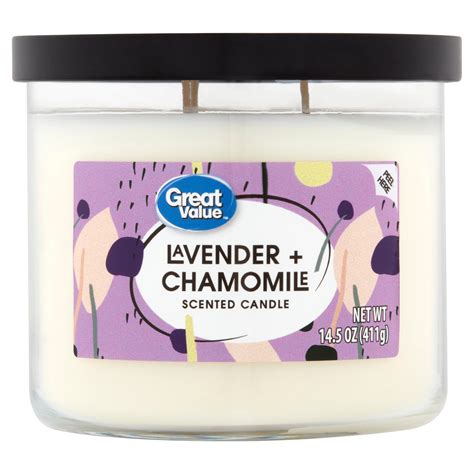 Great Value Lavender Chamomile Scented Candle 14 Oz Walmart