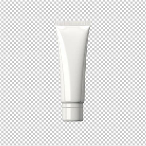 Premium PSD Blank White Cosmetic Tube Isolated On Transparent Background