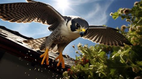 Premium AI Image | HighSpeed Capture Peregrine Falcon in Stoop ...