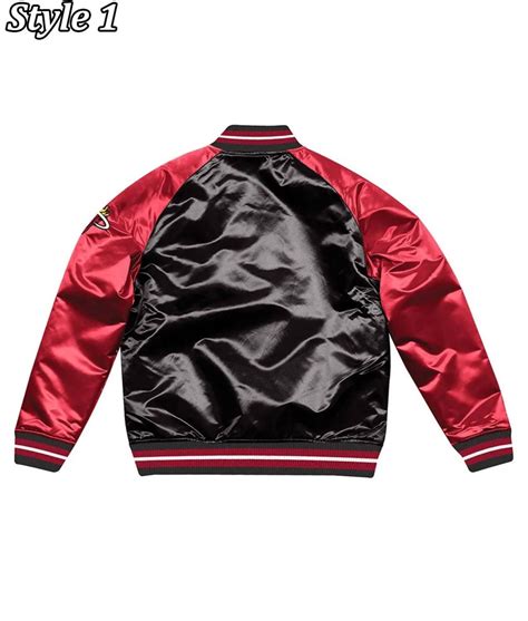 Varsity Satin Miami Heat Red and Black Jacket - Jackets Masters