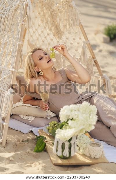 Beautiful Blonde Girl Slavic Appearance On Stock Photo Shutterstock