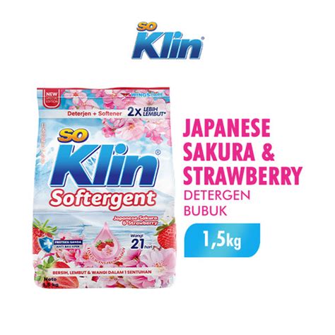 Promo Soklin Deterjen Bubuk Softergent Japanese Sakura Strawberry