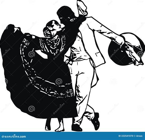 Illustration of Couple Dancing Stock Vector - Illustration of america ...