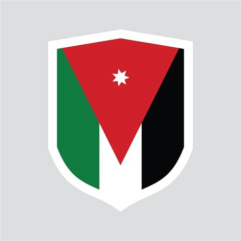 Premium Vector Jordan Flag In Shield Shape Frame