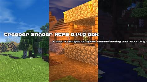 Best Mcpe Old Shader For V0140 Shaders In Apk Seed 5 Villages On