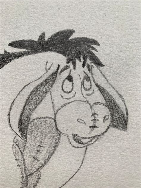 Original Drawing Eeyore Winnie The Pooh Pencil Drawing 6x9 Etsy