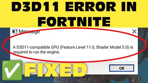 How To Fix Fortnite D D Compatible Gpu Feature Level Shader