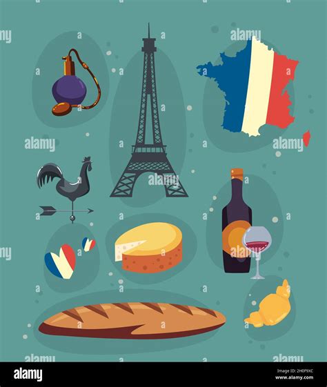 set of france culture icons Stock Vector Image & Art - Alamy