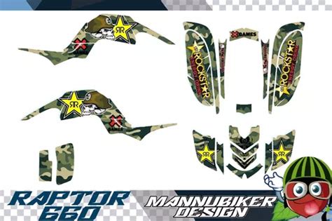 Raptor 660 Yamaha Graficos Stickers Vinil Laminado Regalo