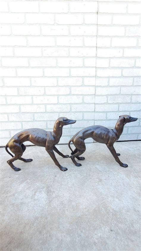 Art Deco Greyhound Dog Statues - Pair – Vintage Grind House