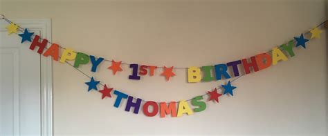 Personalised Birthday Bunting / Banner Rainbow Colours - Etsy