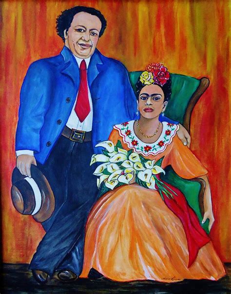 Diego Rivera and Frida Kahlo Portrait Painting by Lois Rivera - Fine Art America