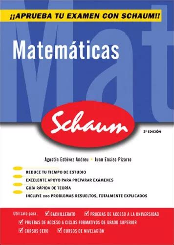 Libro Cutr Matem Ticas Schaum Selectividad Curso Cero Ca Meses