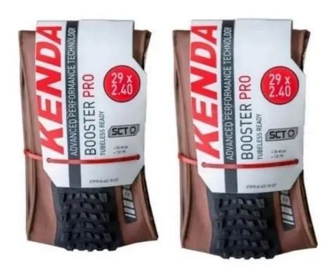 Par Pneu Kenda Booster Pro 29x2 40 Tubeless Faixa Marrom Parcelamento