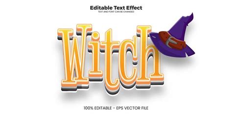 Premium Vector Witch Editable Text Effect In Modern Trend Style