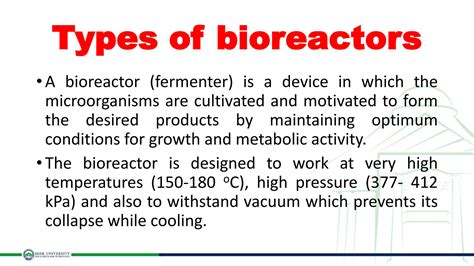 SOLUTION: Types of bioreactor - Studypool