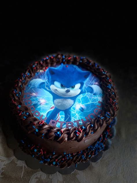 Rich Chocolate Cake Chocolate Buttercream Frosting With A Sonic The