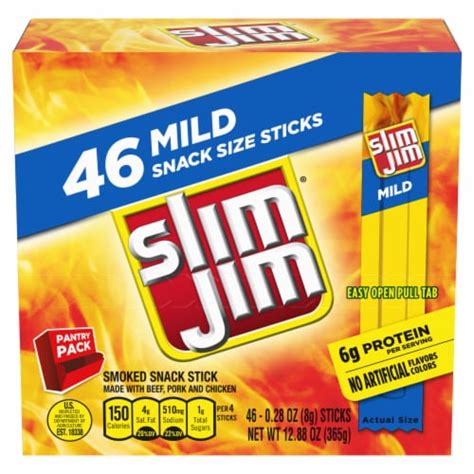 Slim Jim® Mild Flavor Snack Sized Smoked Meat Stick 46 Ct 028 Oz