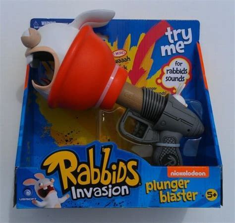 Nickelodeon Rabbids Invasion Plunger Blaster Pull Trigger For Sounds 2 Modes 520595956