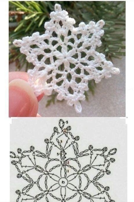 Gr Ficos De Copos De Nieve De Crochet Paso A Pas