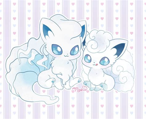 Chibi Vulpix and Ninetales (Alola forms) by iMoshie.deviantart.com on ...