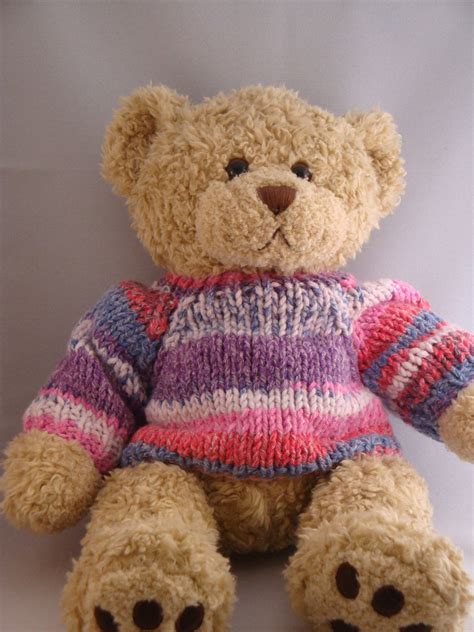 Chunky Teddy Bear Sweater Hand Knitted Fair Isle By Kraftykatsuk