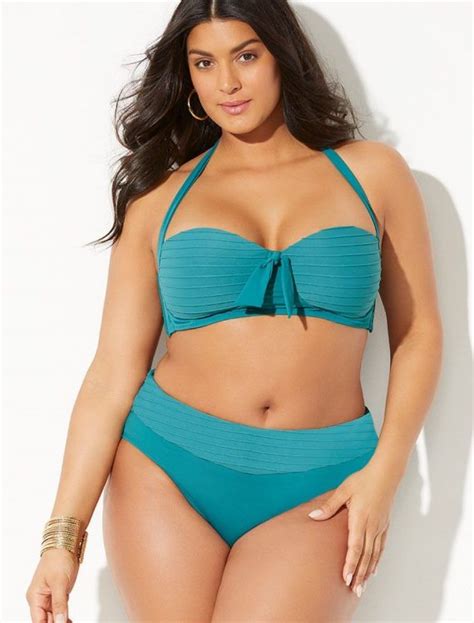 Plus Size Ashley Graham X Swimsuits For All Majestic Plunge One Piece