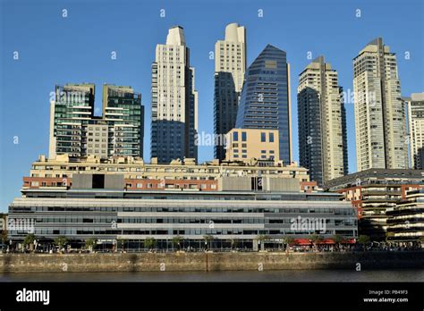 Harbour And Skyline Of Puerto Madero Buenos Aires Argentina Stock