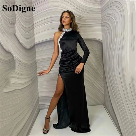 Sodigne Robe De Soir E De Forme Sir Ne Noire Tenue De Soir E De