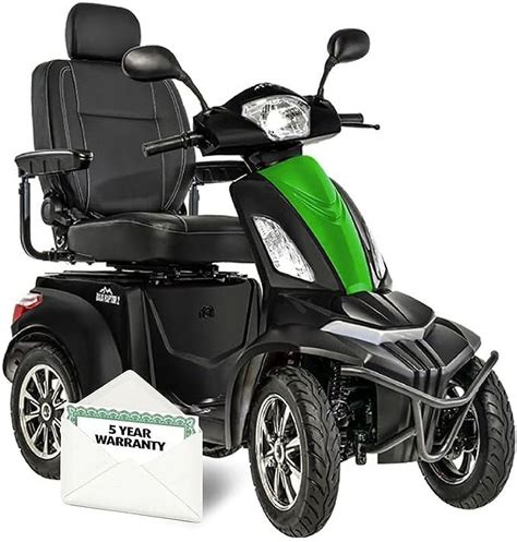 Pride Mobility Baja Raptor 2 4 Wheel Recreational Scooter With Extended Warr Matte Black With