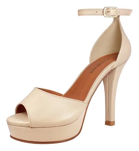 Salto Alto Tamanhos Especiais 40 41 42 43 Nude Mod 2193 Frete grátis