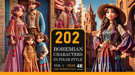 ArtStation - Bohemian Characters In Pixar Style Vol 1-4K | Pixar ...