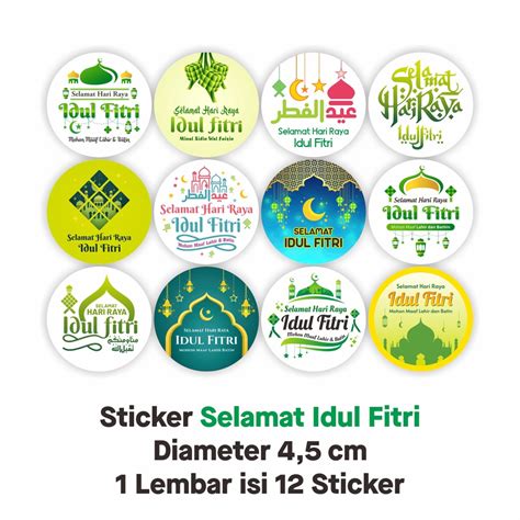 Jual Sticker Label Ucapan Selamat Idul Fitri Segel Tag Amplop Cm