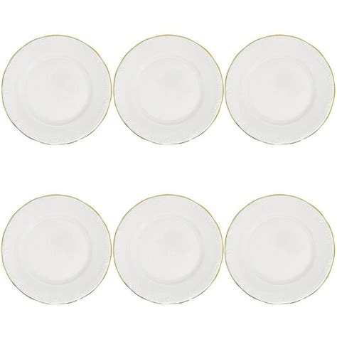 Conjunto De Pratos Sobremesa Pe As Ouro Porcelana Schmidt Prato