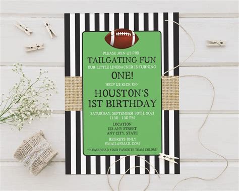 Football Party Invitation | Go Print Plus