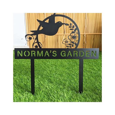 Personalized Metal Garden Sign Garden Sign With Stakes Custom Garden ...