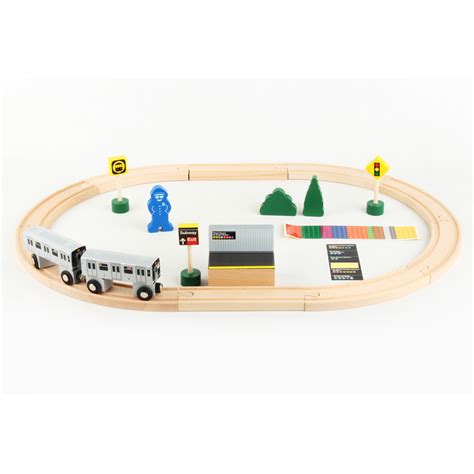 MTA WOODEN TRAIN SET - DARON - Playwell Canada Toy Distributor