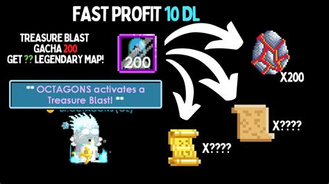 GROWTOPIA GACHA 200 TREASURE BLAST TREASURE BLAST PROFIT YouTube