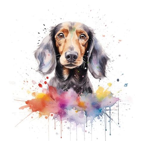 Premium AI Image | Watercolor painting of dachshund