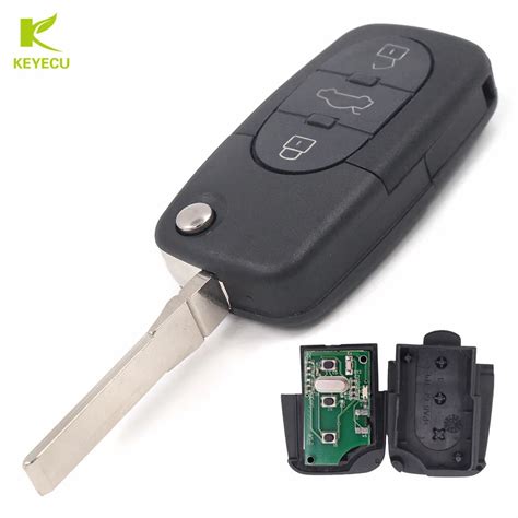 Keyecu 3 Button Folding Remote Control Key Fob 433 92mhz With Id48 Chip