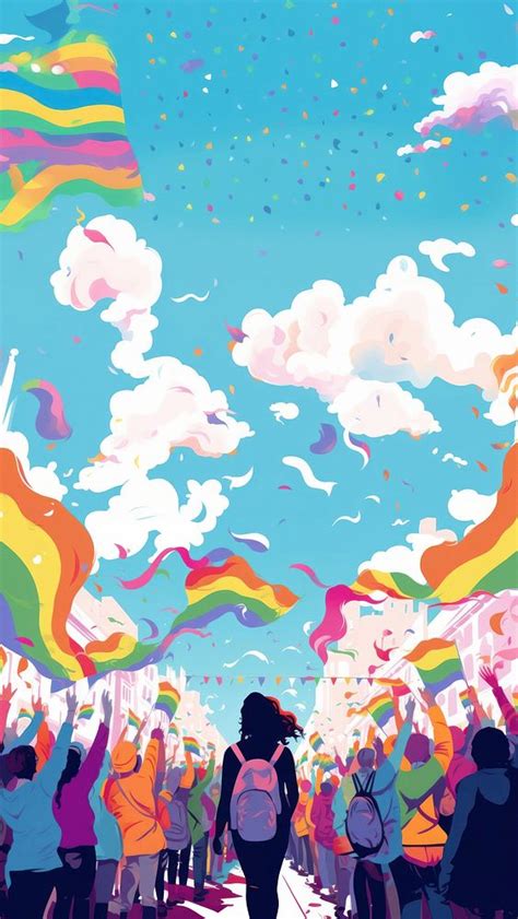 LGBTQ+ pride month parade. | Premium Photo Illustration - rawpixel