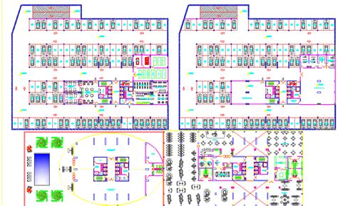 Hotel plan dwg file - Cadbull