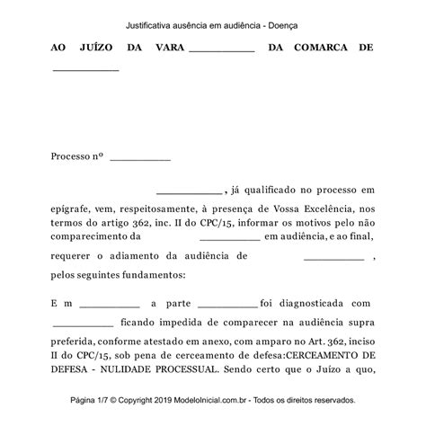 Exemplo De Declaração De Justificativa De Falta Novo Exemplo