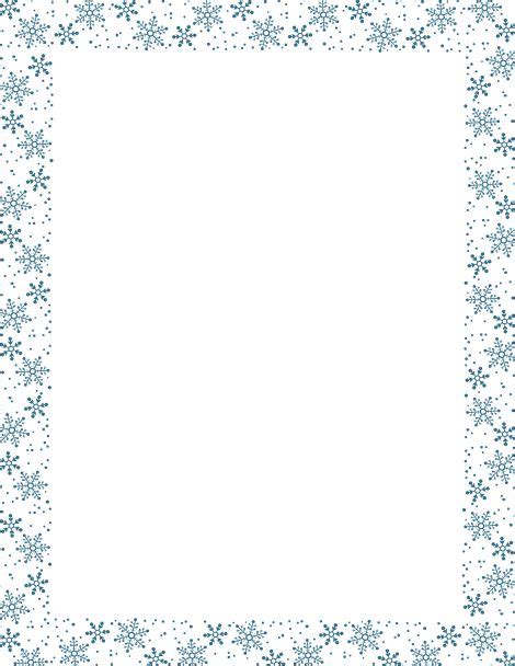 Snowflake Border Clip Art Page Border And Vector Graphics Borders